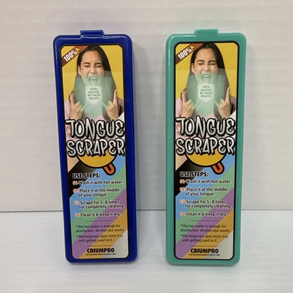 2 Pack Stainless Steel Tongue Scraper for Adults Metal‎ Tongue Cleaner, Mouth